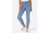 Bequeme Jeans CREATION L, Damen, Gr. 52, Normalgrößen, blau (blau, bleached), 56% Baumwolle, 19% Polyester, 14% Lyocell, 10% Viskose, 1% Elasthan, unifarben, lang, Jeans