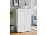 Kombikommode Priess, Weiß, B:82Cm H:135Cm T:38Cm, Holzwerkstoff, Sideboards, Kombikommode