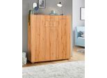 Kombikommode Priess, Beige (Astkernbuchefarben), B:123Cm H:135Cm T:38Cm, Holzwerkstoff, Sideboards, Kombikommode