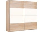 SchwebetüRenschrank Wimex "Easy", Weiß (Struktureichefarben Hell, Weiß), B:135Cm H:210Cm T:65Cm, SchräNke, SchwebetüRenschrank