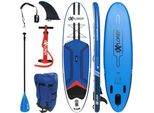 Inflatable SUP-Board EXPLORER Stream 10.2 Wassersportboards Gr. 310 x 85 x 15 cm 310 cm, bunt (blau, weiß, rot) Stand Up Paddle Wassersportboards