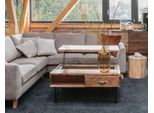 Couchtisch Gutmann Factory "Grace", Beige (Natur, Schwarz, Natur), B:100Cm H:47Cm T:74Cm, Tische, Couchtisch
