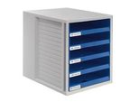 HAN Schubladenbox Schrank-Set blau 1401-14, DIN C4 mit 5 Schubladen