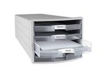 HAN Schubladenbox Impuls transparent 1013-63, DIN C4 mit 4 Schubladen