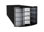 HAN Schubladenbox Impuls transparent 1012-363, DIN C4 mit 4 Schubladen
