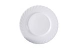 Luminarc H3665 Trianon Piatto Piano, Ø 24,5 Cm, Vetro Opalino, Bianco