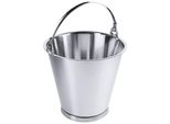 Secchio Con Doppio Fondo Chiuso, Resistente Agli Acidi, In Acciaio Inox X5Crnimo, Altamente Lucidato, Resistente Agli Acidi Grazie Alla Lega Di Molibdeno, Graduato Su Un Lato In Incrementi Di 1 Litro