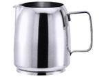 Caraffa Per Panna Serie Practilux, In Acciaio Inox 18/10, Lucidissima, Con Anello Di Base E Manico Piatto, Qualità Extra Pesante