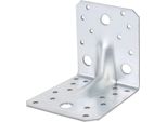 Alberts 846541 Connettore Angolare Per Carichi Pesanti Con Perlina, Zincato Sendzimir, 70 X 70 X 55 Mm, Set Da 50