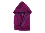 PANA® Frottier Unisex Baumwolle Bademantel mit Kapuze • Saunamantel • Damen Bademantel • Herren Bademantel mit Kapuze • bathrobe men • weiches Material • knielang