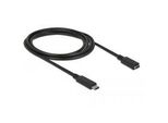 Usb 3.2 Gen 1 VerläNgerungskabel, USB-C Stecker > USB-C Buchse Schwarz, 2 Meter, Superspeed