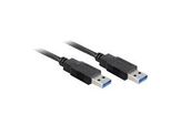 Usb 3.2 Gen 1 Kabel, USB-A Stecker > USB-A Stecker Schwarz, 3 Meter