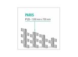 Paris Weiß - Badheizkörper Handtuchheizkörper Handtuchheizung Höhe: 1300 mm