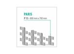 Paris Weiß - Badheizkörper Handtuchheizkörper Handtuchheizung Höhe: 800 mm