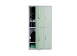 SchließFach Preston T829, SchließFachschrank Wertfachschrank Spind, Metall 6 FäCher ~ GrüN