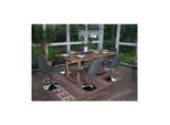 6Er-Set Esszimmerstuhl MCW-A60, Drehstuhl Stuhl, Chrom ~ Textil Hellgrau