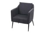 Lounge-Sessel Mcw-H93A, Sessel Cocktailsessel Relaxsessel ~ Stoff/Textil Dunkelgrau