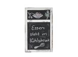 Werbetafel MCW-C51, Wandtafel Kreidetafel, 55X34X2Cm, Holz Shabby-Look Vintage ~ Weiß