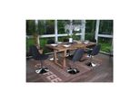 6Er-Set Esszimmerstuhl MCW-A60, Drehstuhl Stuhl, Chrom ~ Textil Dunkelgrau