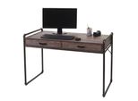 Schreibtisch MCW-F58, BüRotisch Computertisch, Industriedesign 75X120X60Cm 3D-Struktur ~ Braun