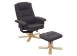 Relaxsessel H56, Fernsehsessel Tv-Sessel Mit Hocker, Stoff/Textil, Mvg-Zertifiziert ~ Dunkelgrau
