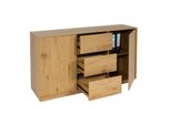 Sideboard MCW-J78, Kommode Schrank Highboard Schublade, Mdf Soft-Close 86X160X40Cm ~ Eiche-Optik