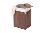 WäSchekorb MCW-C21, Laundry WäSchebox WäSchesammler WäSchebehäLter WäSchetonne, 61X43X32Cm 70L ~ Braun
