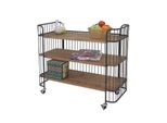 Rollwagen MCW-A43, Rollregal Servierwagen, Tanne Holz Massiv Vintage 84X98X36Cm
