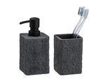 WENKO Badaccessoires-Set Villata anthrazit