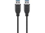 Usb 3.2 Gen 1 Kabel, USB-A Stecker > USB-A Stecker Schwarz, 1,8 Meter