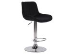 CLP Barhocker Lentini Samt Chrom Farbe:Schwarz;Gestell Farbe:Chrom