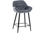 CLP Barhocker Gibson Stoff Farbe:Grau;Material:Stoff