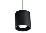 Lampada A Sospensione Orbis 1 Nero 1Xgu10 10W Alluminio 110X10X10Cm Sollux Lighting