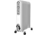 Ardes AR4R11S Riscaldatore A Olio Curvy 11, 11 Elementi Riscaldanti, 3 Forze, 2500 W, Argento