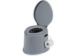 Costway Costway Toilette Da Campeggio Toilette Portatile Da Viaggio Toilette Mobile Con Secchio Estraibile Grigio