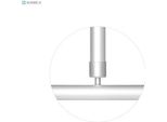 Supporto A Soffitto In Alluminio Argento Opaco Senza Barriere, Lunghezza Extra 120 Cm! Per Asta Angolare Asta Doccia Asta Doccia