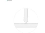 Supporto A Soffitto In Alluminio Bianco Senza Barriere Extra Lungo 120 Cm! Per Binario Angolare Binario Doccia Binario Tenda Doccia