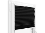 Tenda Plissettata Con Staffa Di Fissaggio (Nero, 40X120 Cm)