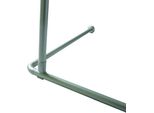 Supporto A Soffitto In Alluminio Extra Lungo 120 Cm! Per Binario Angolare Per Tende Da Doccia Argento Opaco!