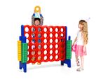 Costway Match Four Game, Set Di Tabelloni Match 4, Gioco A Quattro Con 42 Anelli Jumbo E Cursore Per Ricominciare Velocemente, Per Bambini E Adulti