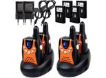 Retevis RT602 Walkie Talkie Kids, Radio Ricaricabile 4 Pezzi, Con Torcia A 8 Canali, Batterie E Caricabatterie, Regalo Giocattolo Per Bambini Dai 3 Ai 12 Anni (2 Coppie, Arancione)
