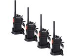 Retevis RT24 Plus Set Di 4 Walkie Talkie Con Batteria, Radio PMR446 Con Cuffie, 3 Km, 16 Canali Protezione Dalle Intemperie Ipx4, 50CTCSS 105DCS, Per Scuola, Campeggio