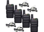 Retevis RT619 Ricetrasmettitore Pmr, 16 Canali Vox Squelch 1300 Mah Ricaricabile Micro Usb, Kit Radio Ricetrasmittente Per Cantieri, Servizi Di Sicurezza, Aziende Di Logistica, Scuole (4 Pezzi, Nero)