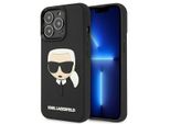 Karl Lagerfeld Klhcp13Xkh3Dbk Custodia Rigida Per Iphone 13Pro Max 6,7 Czarny/Nero 3D Gomma Testa Di Karl