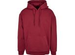Build Your Brand Basic BB006 | Felpa Con Cappuccio Oversize Con Tasca A Canguro - Colore: Borgogna - Taglia: L