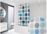 Tenda Per Doccia In Peva Retro Blu Molte Misure Diverse (180X200 Cm)