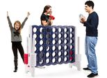 Costway Gioco Delle Quattro Partite, Set Di Tabelloni Per Le Partite A Quattro, Gioco A Quattro In Fila Con 42 Anelli Giganti E Cursore Per Il Riavvio Rapido Per Bambini E Adulti (Bianco)