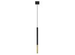 Lampada A Sospensione Mozaica 1 Nero/Oro 1Xg9 8W Acciaio 100X8X8Cm Sollux Lighting