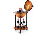 Costway Globe Bar Globe, Carrello Bar Retrò, Globe Bar Su Rotelle, House Bar A 2 Livelli, Carrello Di Servizio In Legno, Portabottiglie, Portabottiglie Per Vino, Liquori, Bevande