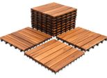Tolletour Piastrelle In Legno Per Terrazze Acacia 10M² 30X30Cm Pavimentazione Piastrelle Per Balconi Drenaggio Giardino Piastrelle Per Terrazzi